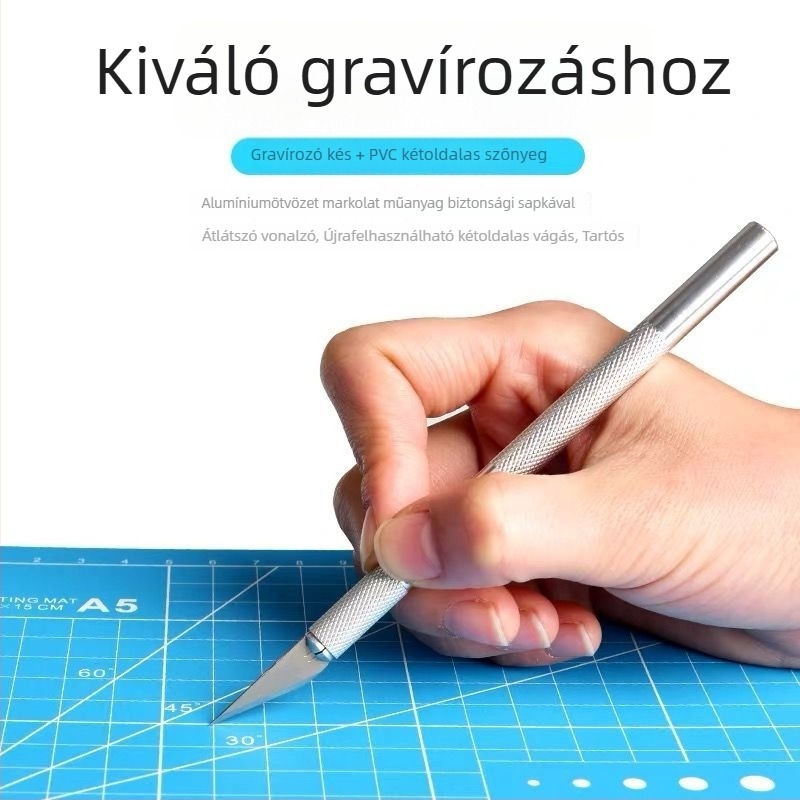 Alumínium ötvözetű kéziszerszám – tollkés naplóíráshoz, faragáshoz és DIY papírvágáshoz