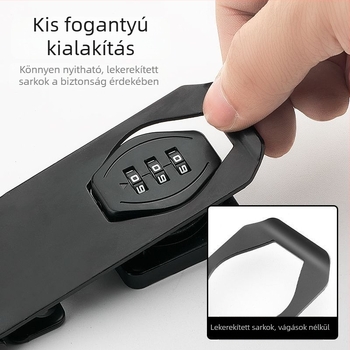 Jelszavas zár, fúrás nélküli, kétajtós szekrényhez, fiók- és fém szekrényzár