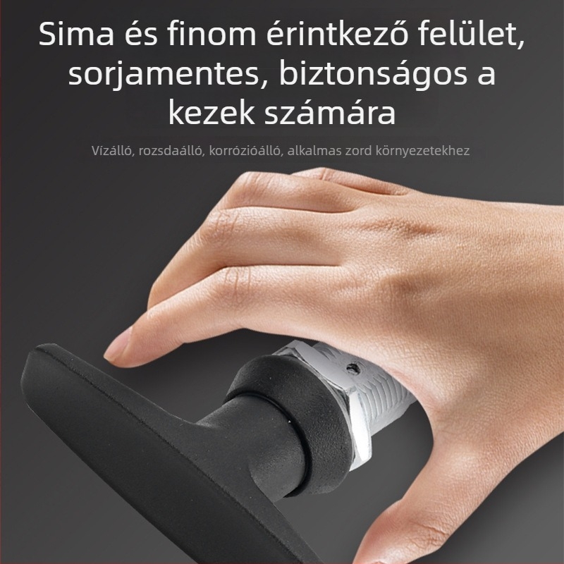 Cinkötvözetből készült T-típus zár elosztó dobozhoz, T-formájú fogantyú zár, matt felület, MS309 ajtó
