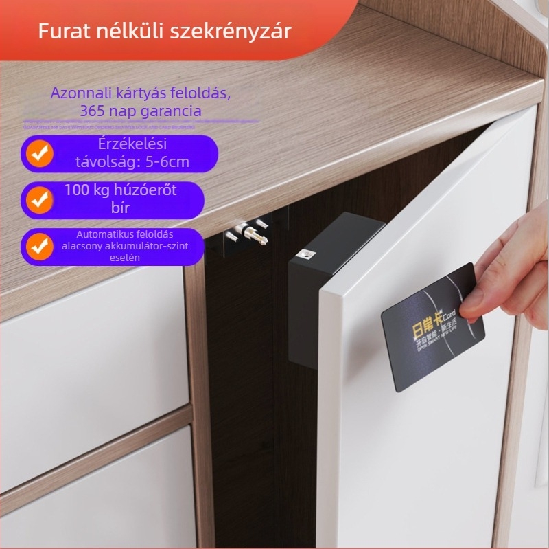 Lyukmentes fiókzár NFC-s okostelefon feloldással