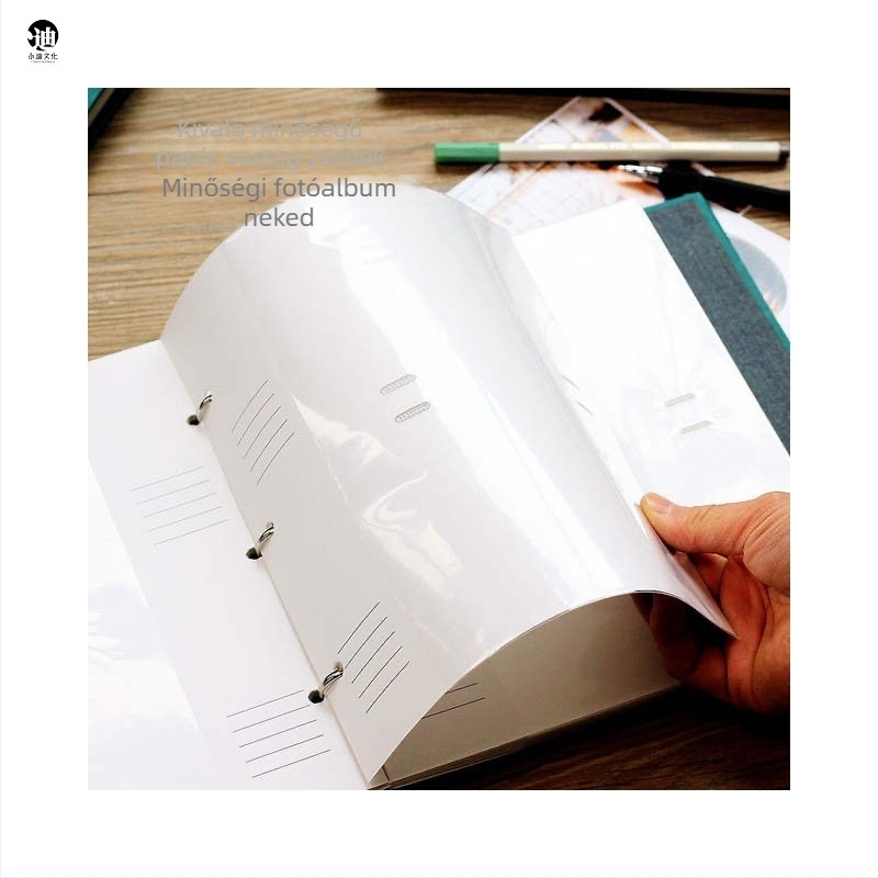 DIY fotóalbum betétoldalakkal, 5–6 hüvelyk, kézzel készített papírborítóval, családi és páros emlékek