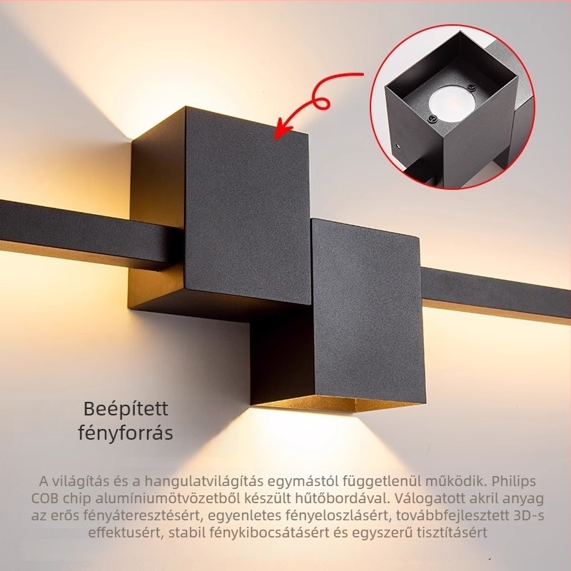 Minimalista lineáris falikar, hosszú csík alakú világítás, ideális hálószobába és modern nappaliba