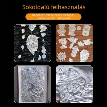 70 mikron vastag aranyszínű alumíniumfólia gyerekeknek – relief művészeti alapanyag