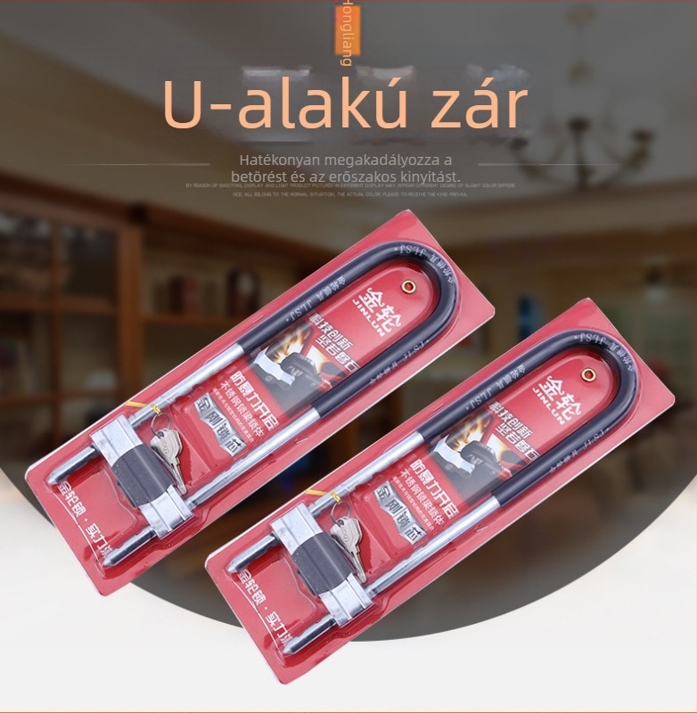 Golden Wheel 518 U-alakú zár irodai üvegajtókhoz, ütésálló és robbanásbiztos