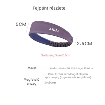 Férfi- és női sportfejpánt, izzadságot felszívó – futáshoz, kosárlabdához, jóga és edzéshez – hajpánt