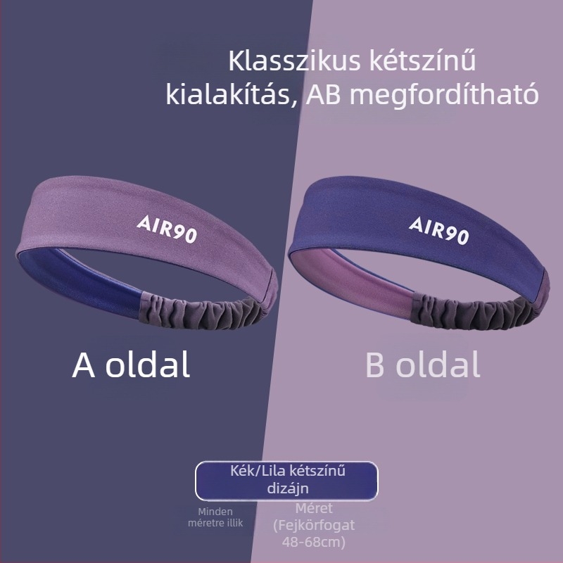 Férfi- és női sportfejpánt, izzadságot felszívó – futáshoz, kosárlabdához, jóga és edzéshez – hajpánt