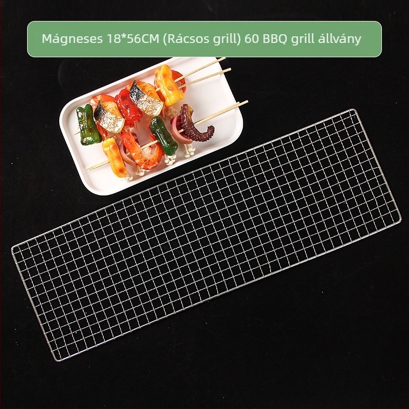 Rozsdamentes acélból készült téglalap alakú grills háló halcsipesz és grillrács