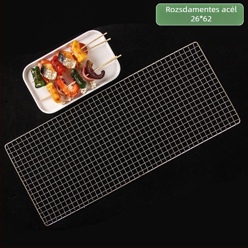Rozsdamentes acélból készült téglalap alakú grills háló halcsipesz és grillrács
