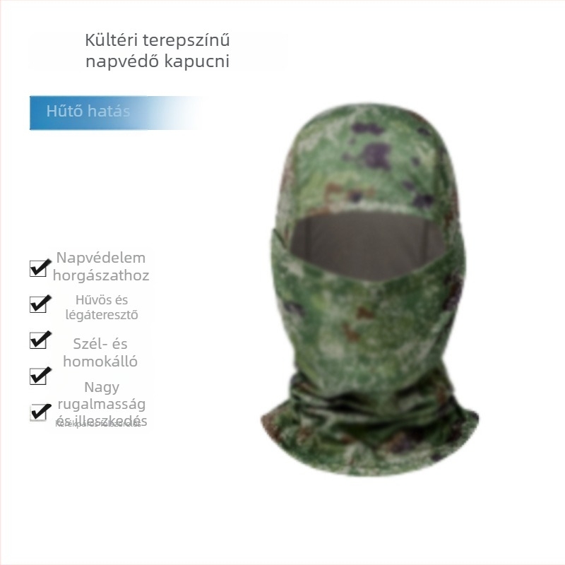 Nyári kerékpáros maszk jégselyem nyakgallérral, szélvédő, uniszex napvédő sapka horgászathoz