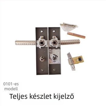 Fürdőszoba ajtózár alumíniumötvözetes fogantyúval, egyszeres nyelv, 125 mm furatköz