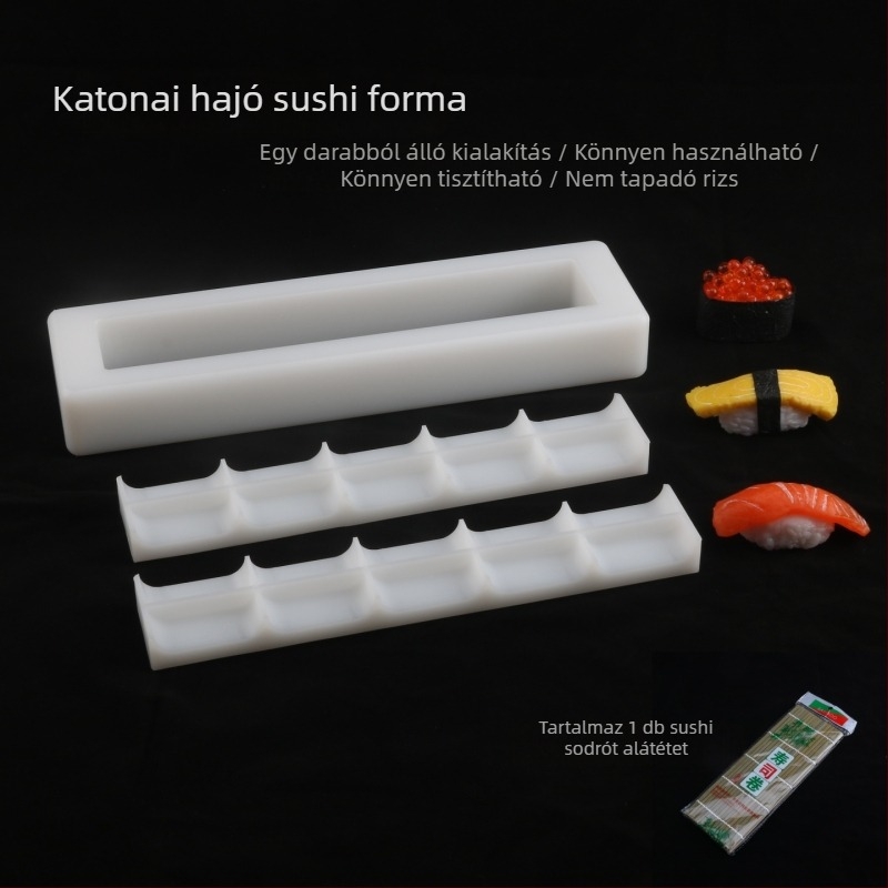 Hadihajó-stílusú sushi forma, kézi professzionális nyomó eszköz japán rizsgolyókhoz