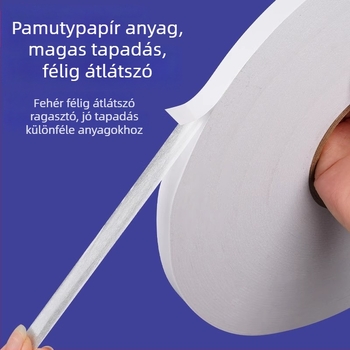 300 m kettőoldalas, átlátszó ragasztószalag, magas viszkozitású, rendkívül vékony, irodai és ipari felhasználásra