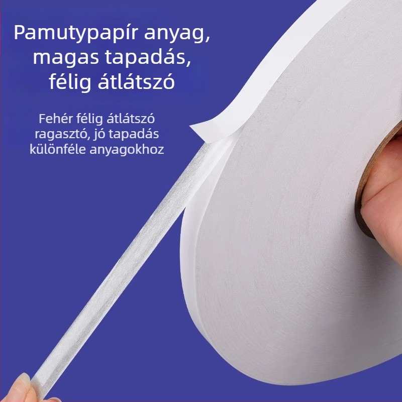 300 m kettőoldalas, átlátszó ragasztószalag, magas viszkozitású, rendkívül vékony, irodai és ipari felhasználásra