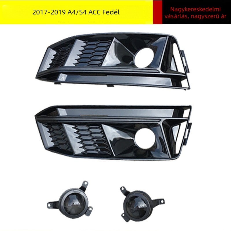 Audi A4 S4 (2017–2019, B9) ködfényszóró keret ACC-vel, első hűtőmaszk