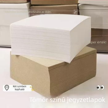 Természetes fa színű üres jegyzetfüzet téphető jegyzetlapokkal, közép- és felsőfokú diákok számára, irodai használatra.