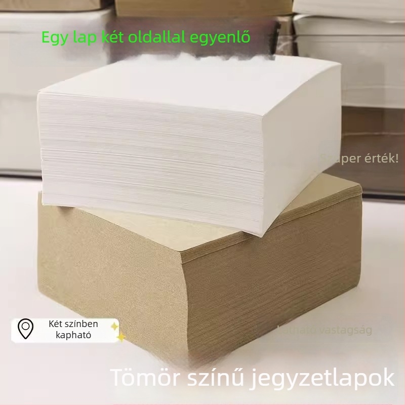 Természetes fa színű üres jegyzetfüzet téphető jegyzetlapokkal, közép- és felsőfokú diákok számára, irodai használatra.