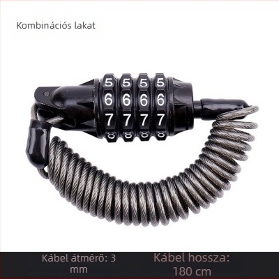 Kódzár kerékpárhoz és motorkerékpárhoz – kábelzár, többfunkciós sisak- és poggyász-zár