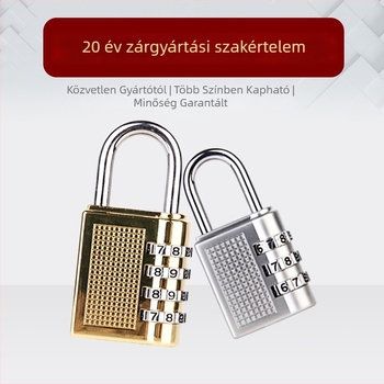 Diákszállóhoz és edzőteremhez való jelszavas zár, 4 számjegyű zár, cinkötvözet