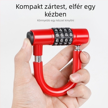 Cinkötvözetű U-zár kerékpárhoz, kombinációs zár, lopás elleni védelem, hegyi, városi és elektromos kerékpárokhoz