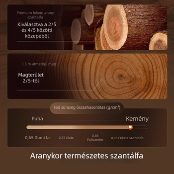 Ebony tömörfa vágódeszka, antibakteriális és penészálló, kétoldalas, csúszásmentes