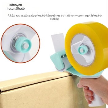 2 hüvelykes műanyag doboz-záró készülék 5 cm-es átlátszó ragasztószalag vágóval és szalag tartóval