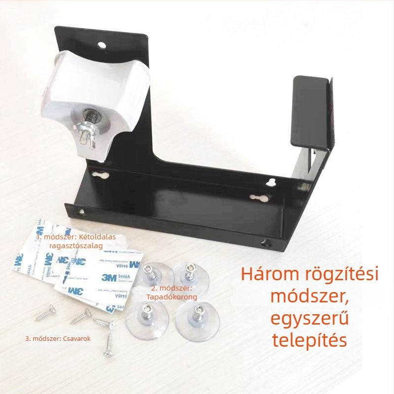 5 cm széles asztali ragasztószalag adagoló átlátszó tartóval, záró és vágó funkcióval