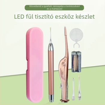 Gyermekeknek készült világító fülkanál készlet vizuális ellenőrzéssel