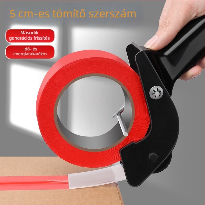 5 cm-es átlátszó ragasztószalag-záró és vágó – kézi csomagoló adagoló dobozok lezárásához