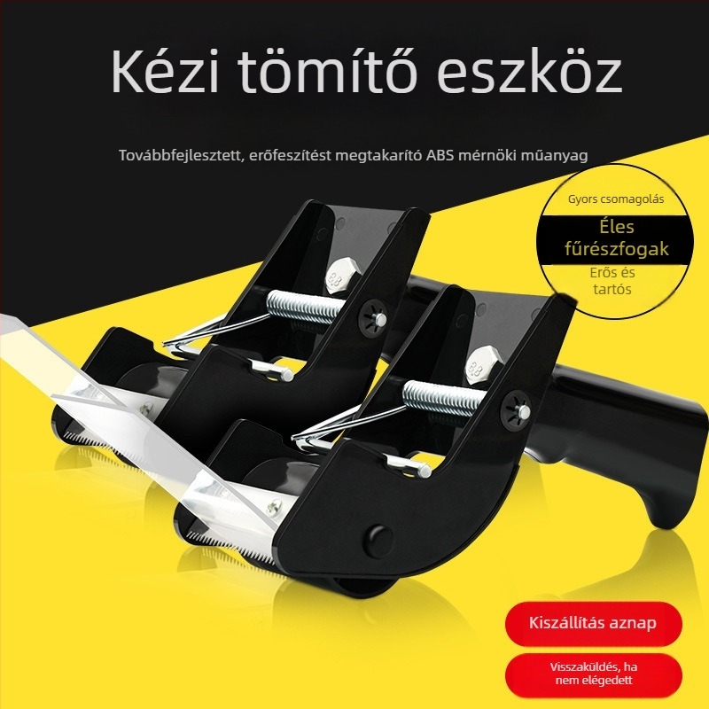 5 cm-es átlátszó ragasztószalag-záró és vágó – kézi csomagoló adagoló dobozok lezárásához