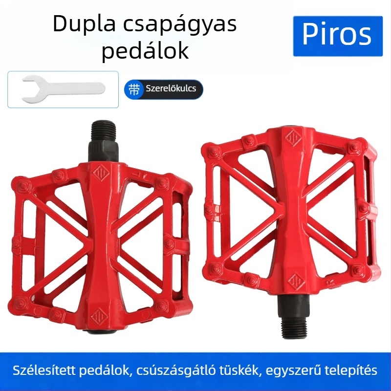 Alumíniumötvözetből készült csapágyas pedál, csúszásmentes, X alakú pedál elektromos kerékpárokhoz és mountain bike-hoz