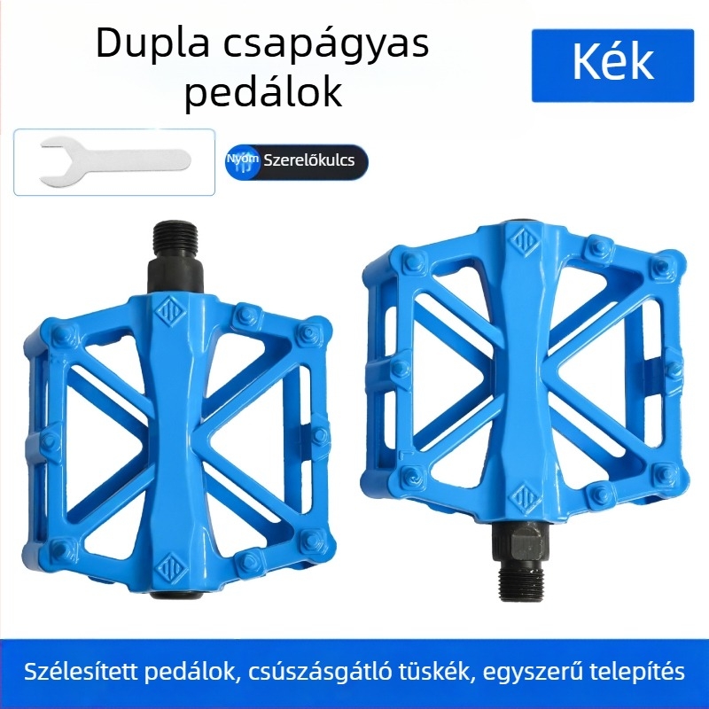 Alumíniumötvözetből készült csapágyas pedál, csúszásmentes, X alakú pedál elektromos kerékpárokhoz és mountain bike-hoz