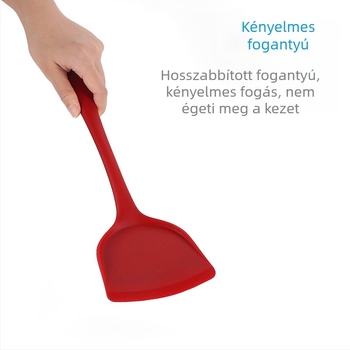 Szilikon spatula pirításhoz – szilikonból készült konyhai eszköz, nem karcolja meg a serpenyőt