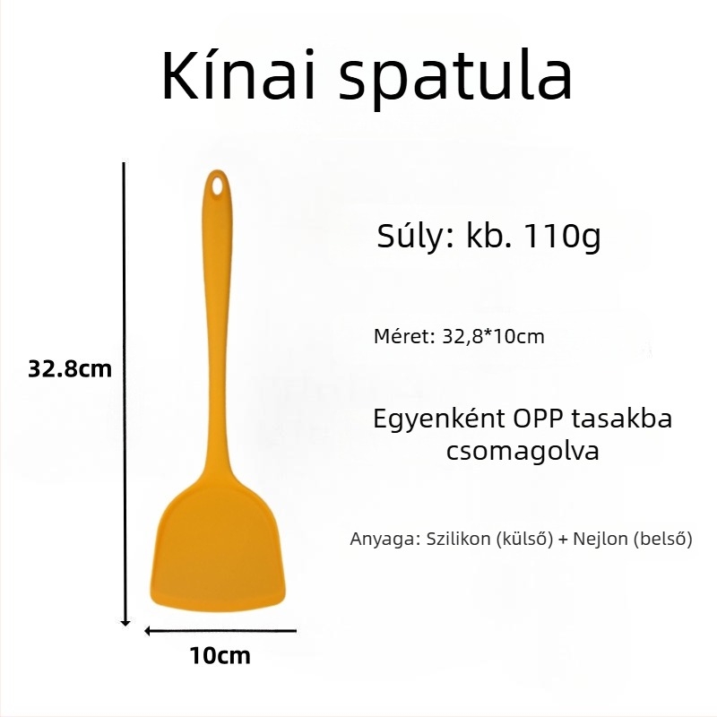 Szilikon spatula pirításhoz – szilikonból készült konyhai eszköz, nem karcolja meg a serpenyőt