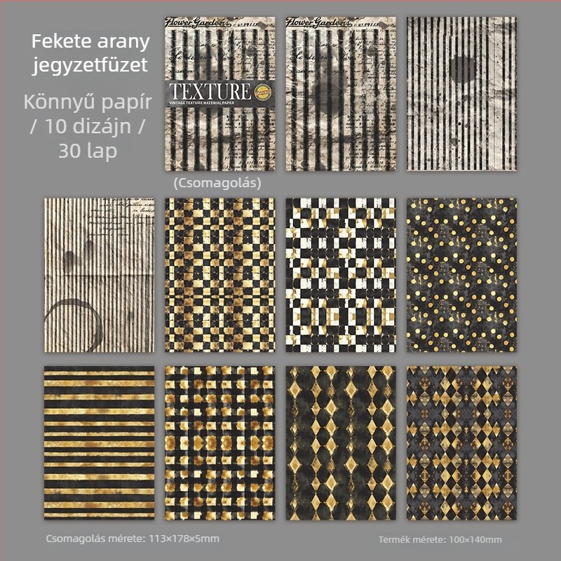 Vintage papír időtlen textúrával, csíkos kávéfoltos napló háttér, írható és kivágható jegyzetpapír