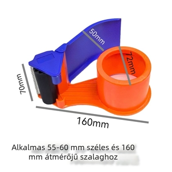 Szélesített és meghosszabbított ragasztószalag adagoló 8812 – dobozok zárására, 55 mm szélességű szalaghoz, talppal