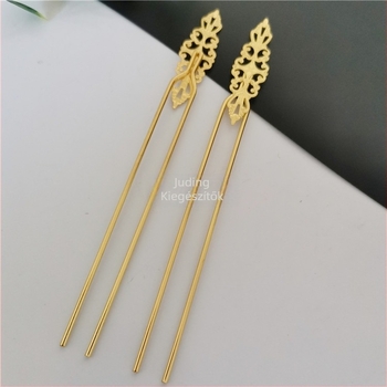 U alakú vas hajtű Hanfu fejfedőhöz, virágos dísz, DIY vastagított hosszú csík