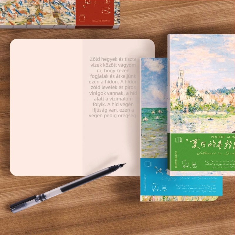 Pocket Museum sorozat: belső üres oldalak, retró híres festmények — hordozható jegyzetfüzet