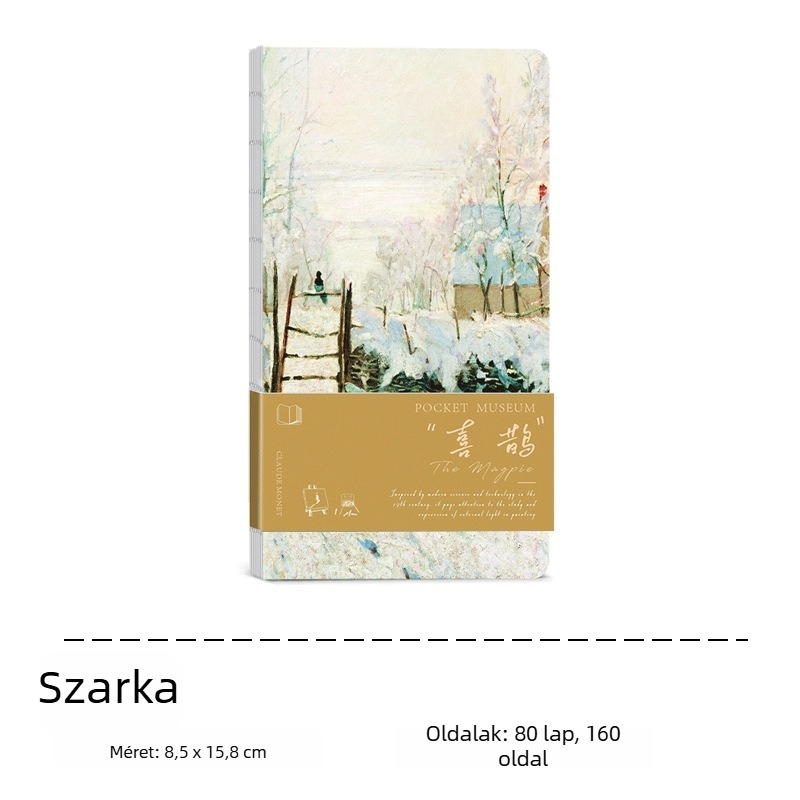 Pocket Museum sorozat: belső üres oldalak, retró híres festmények — hordozható jegyzetfüzet
