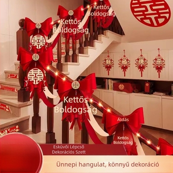 Esküvői lépcsőkorlát díszítő készlet bojtokkal
