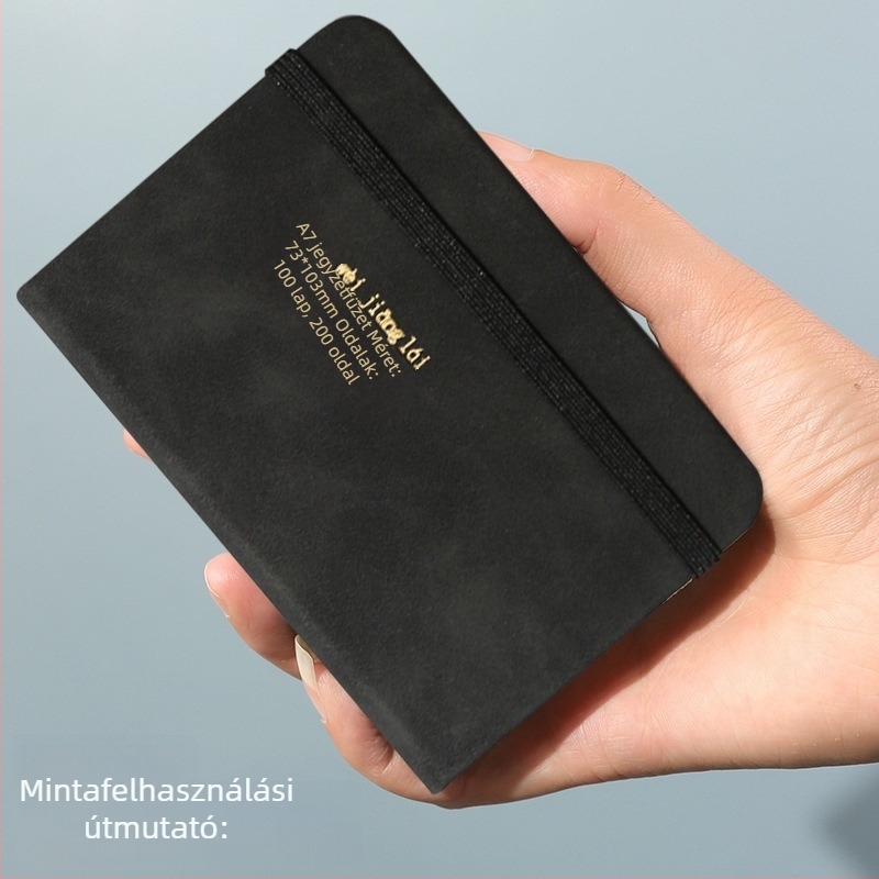 A7 testreszabható zsebfüzet diákok számára – kompakt mini notesz bőrborítóval, öregedett bőr stílusban, modell 100-31