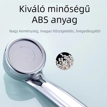 Fürdőszobai nyomásos zuhanyfej készlet — kézi zuhanyfej esőzuhannyal, ABS, kerek, forgatható tartóval, modell 003, 0–100°C, 1,6 MPa