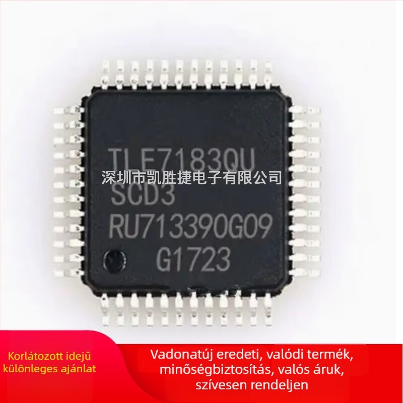 TLE7183QU TLE7183QUSCD5 Háromfázisú autóipari meghajtó IC, LQFP-48 csomag