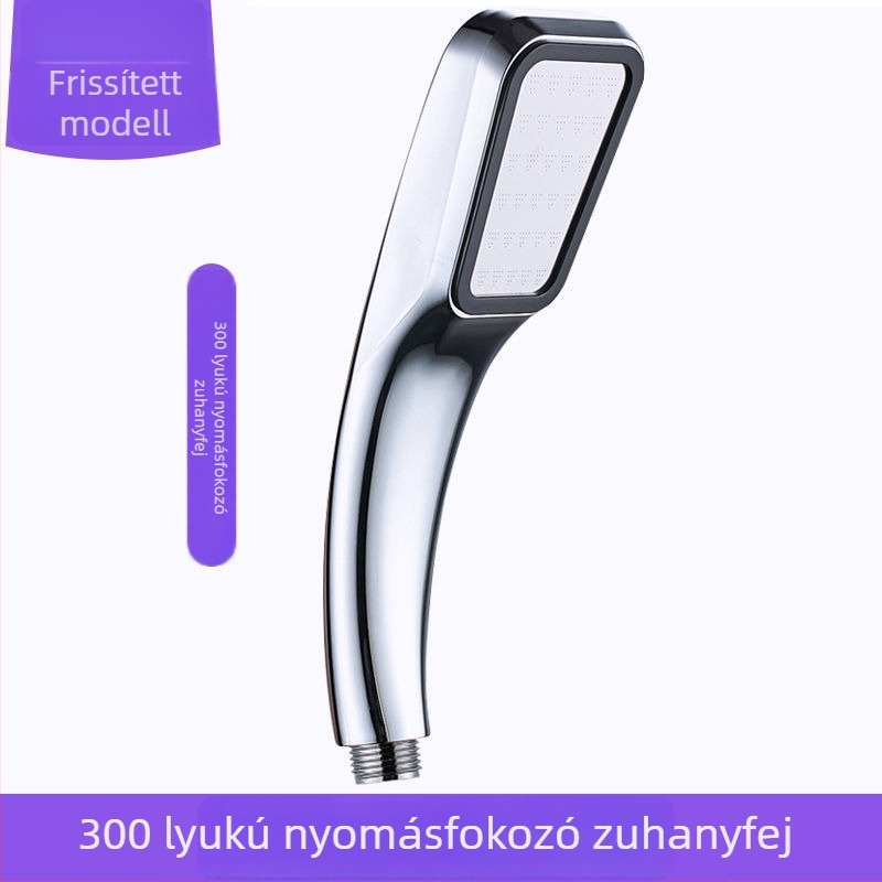 300 lyukas négyszögletes kézi zuhanyfej, nagy nyomású, víztakarékos