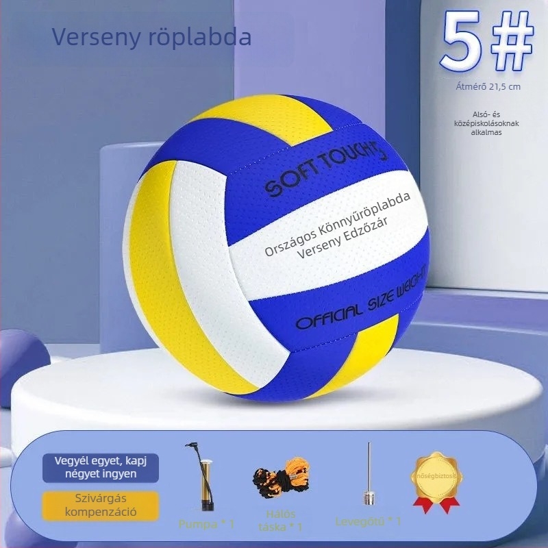 No.7 felnőtt standard puha röplabda – No.5 edzőlabda általános- és középiskolások számára
