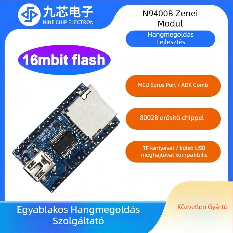 Nine-Core N9400 sorozat MP3 beszéd- és zenei lejátszó chip beépített memóriával a hang dekódolásához
