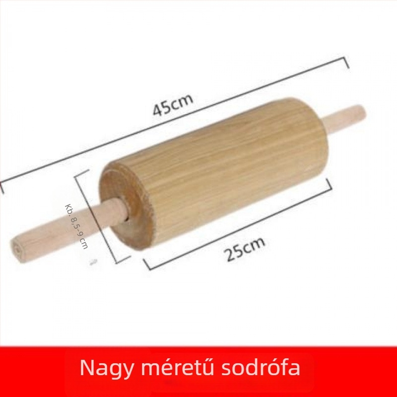 Nagy méretű tömörfa tészta nyújtó rúd, sült tészta rudak készítéséhez