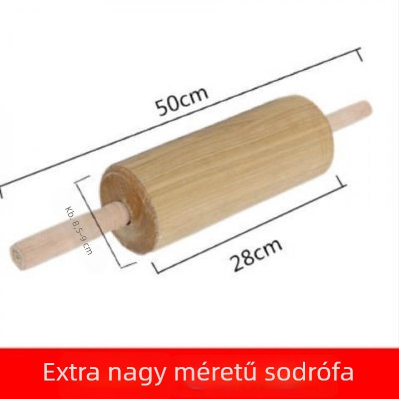 Nagy méretű tömörfa tészta nyújtó rúd, sült tészta rudak készítéséhez