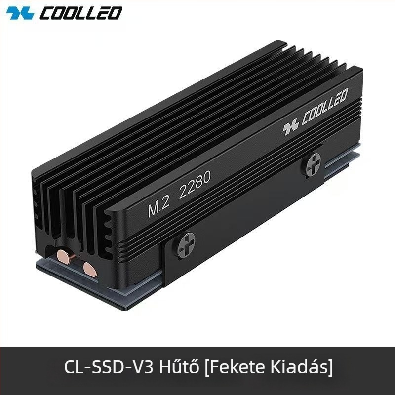 M.2 SSD hűtő radiátor alumínium turbinás ventilátorral NVMe