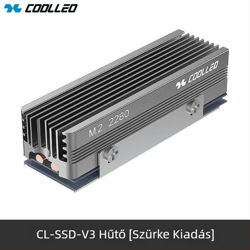 M.2 SSD hűtő radiátor alumínium turbinás ventilátorral NVMe