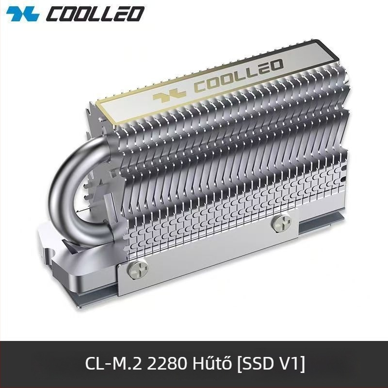 M.2 SSD hűtő radiátor alumínium turbinás ventilátorral NVMe